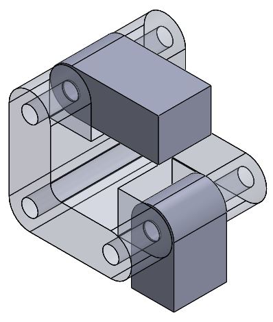 T-bar with crank, isometric